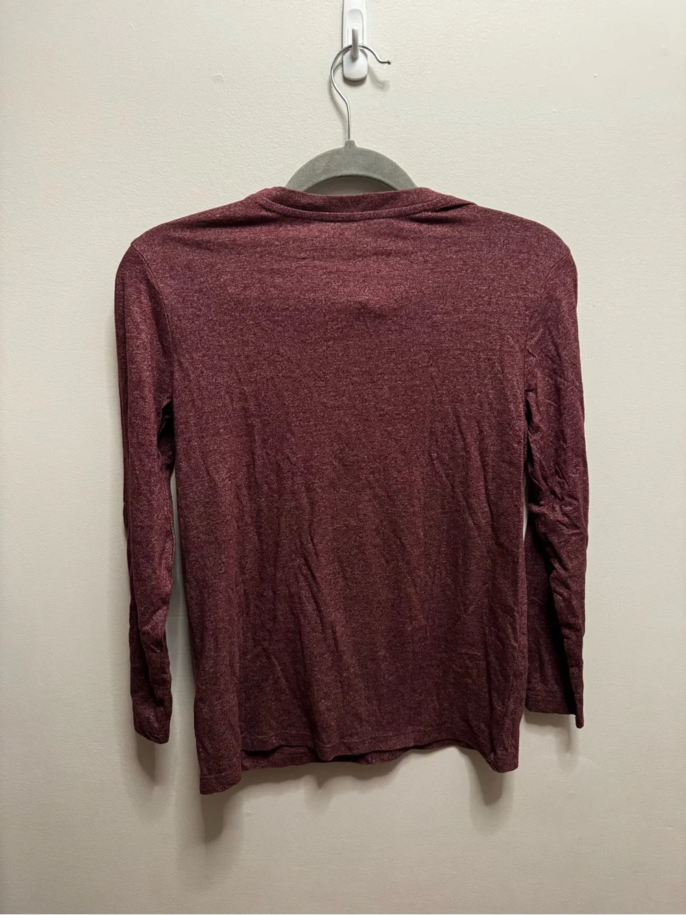 NWT Youth Old Navy Long-Sleeve Henley in Wine Heather